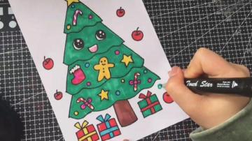 圣诞树图画：简单易学，为节日增添温馨氛围